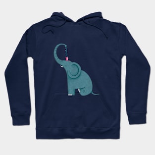 Illustration of friendship between elephant and mous Hoodie